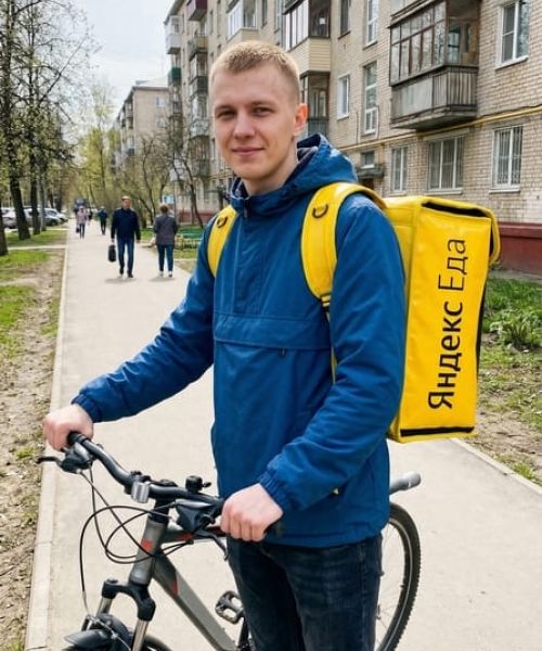 Игорь велокурьер Яндекс Еды в Балашихе